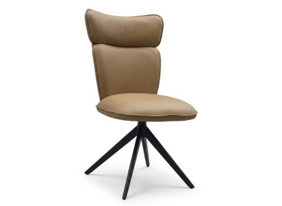 Rückenfreundlicher Drehstuhl Beige Kunstleder Nackenstütze Esszimmer