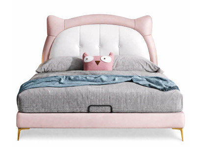 Rosa Kinderbett Jugendbett für Mädche weich hochwertig Kindermöbel