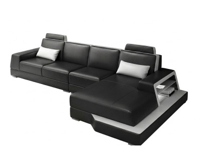 EckSofa L-Form Modern Schwarz Exklusive Eckgarnitur Sofalandschaft