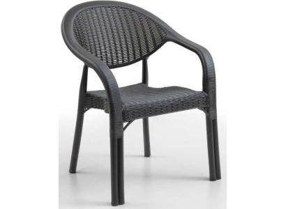 Stilvolle Stühl Kunststoff  4 Farben Schwarz Braun Anthrazit Cappuccino