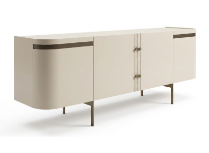 Sideboard Material Holz Moderner Stil Luxus Kommode Wohnzimmer Beige