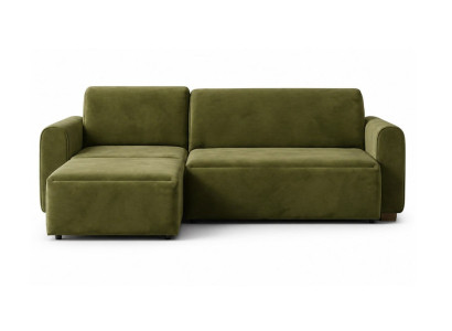 Stilvolles Wohnzimmer Ecksofa L-Form Stoffsofa Ausziehbare Liegefläche