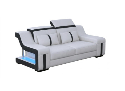 Sofa 2-Sitzer Modern Weiß Exklusives Designersofa Wohnzimmersofa Edel