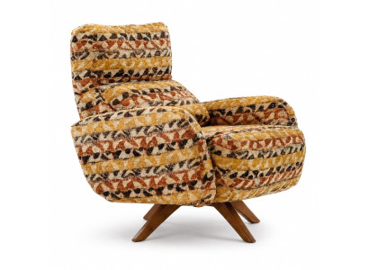 Exklusiver Bunter Wohnzimmer Einsitzer Designer Polstersessel