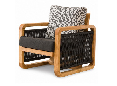 Gartensessel Modern Schwarz Kissen Komfort Elegant Weich Stilvoll Neu
