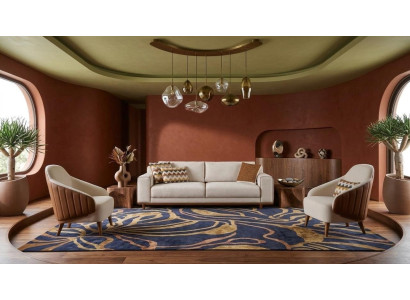 Stilvolles Wohnlandschaft Set mit 3+1+1 Sitzer Beige