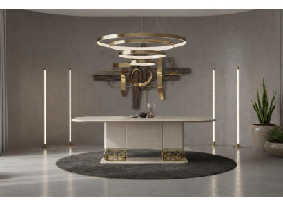 Stilvoller Esstisch mit Gold Akzent Modern Luxus
