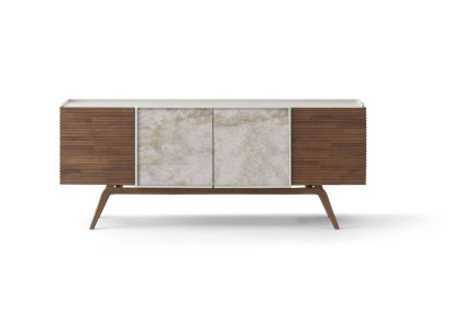 Sideboard Kommode Anrichte Modern Weiß Braun Elegant Design