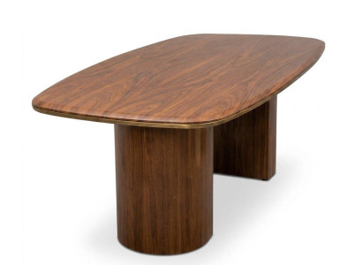 Esstisch modern braun Holz Wohnzimmer minimalistisch