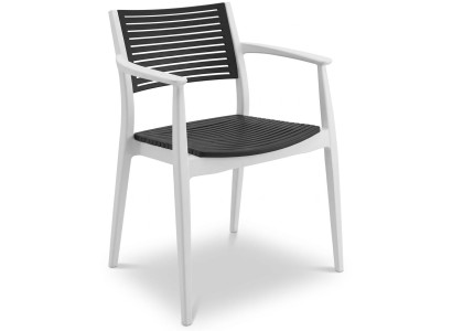 Kunststoff Stuhl Modern Geripptem Sitz Rückenlehne Farbpalette