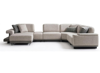 Elegantes Polstersofa Exklusives Beiges Ecksofa Wohnzimmer Sofas