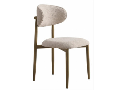 Stuhl Moderner Wohnzimmer Beige braun elegant Komfort Minimalismus