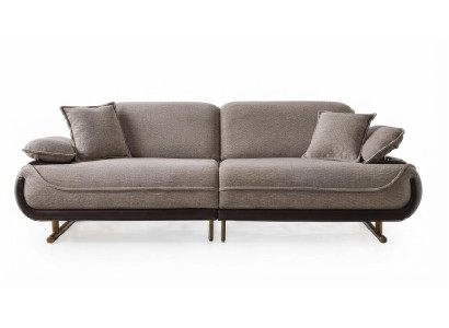 Grau 3-Sitzer Sofa Moderner Stil Luxuriöse Bequem Schick