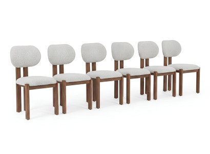 6x Stühle Modern Hell Ergonomisch Kompakt Minimalistisch Originell