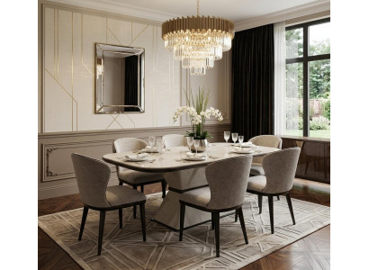 Esszimmer set Esstisch 6x Stühle Moderner Stil Robust Hochwertig Edel