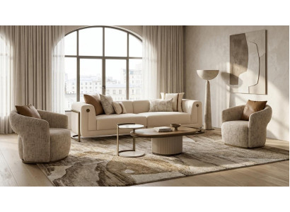 Luxus Sofa Set mit 3+1+1 Sitzer Couchtisch Modern