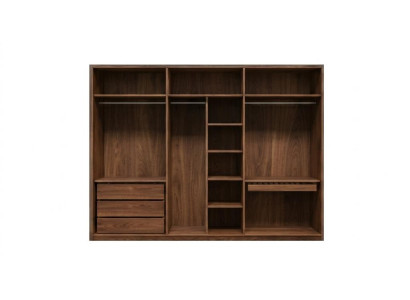 Möbel Kleiderschrank Schrank Modern Braun Elegant Drehtürenschrank