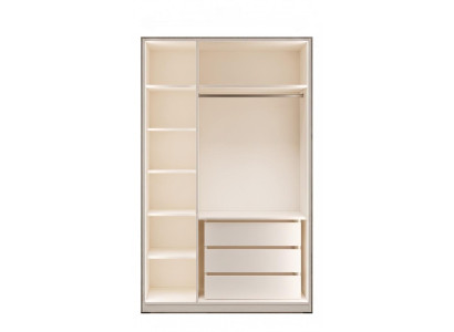Kleiderschrank Dreitürig Beige Modern Design Garderobe
