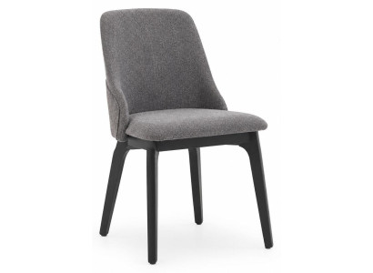 Stuhl Modern Minimalistisch Grau Wohnzimmer Stoffbezug Hohe Rückenlehn
