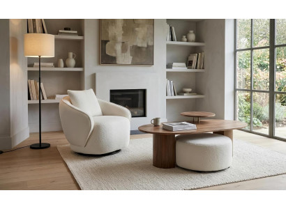 Sessel Set Couchtisch Satztisch Hocker Modern Weiss Edel Luxus Design