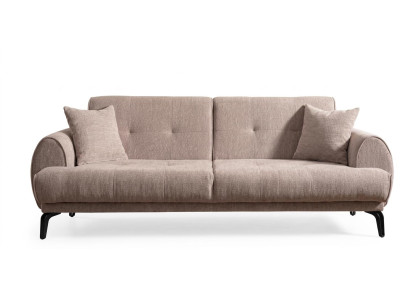 Beiges 3-Sitzer-Stoffsofa Polstersofa  moderner Stil Wohnzimmermöbel Designer
