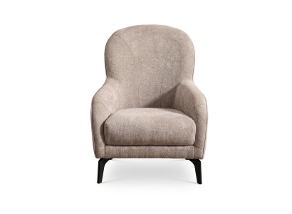 Beiger Stoffsessel weicher hochwertiger Sessel moderner Stil Wohnzimmermöbel