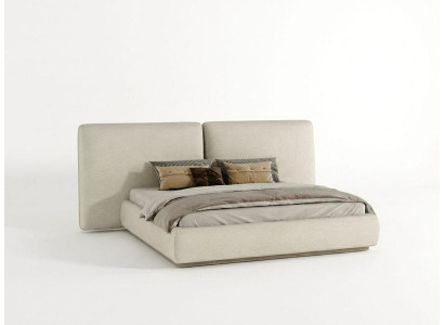 Polsterbett Beige Doppelbett Schlafzimmer Bettgestell Design