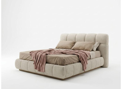 Modernes Polsterbett Creme Doppelbett Schlafzimmer Design