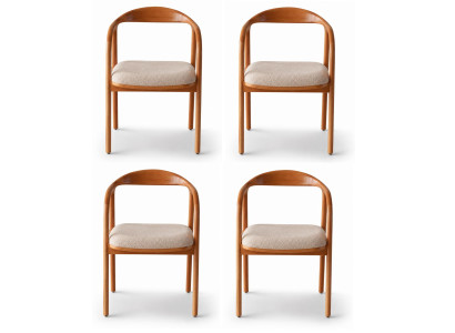 4x Rahmenstühle Modern Hell Gemütlich Komfortabel Minimalistisch Edel