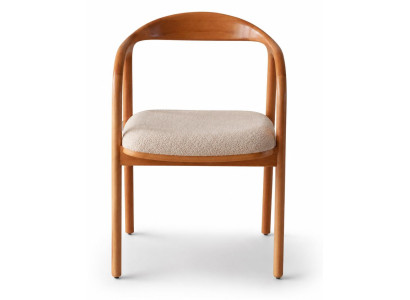 Rahmenstuhl Modern Beige Hygge Holzfarben Bequem Ästhetisch Stilvoll