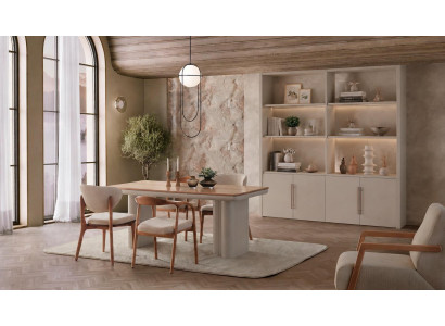 Esszimmer Set  Esstisch 2x Rückenlehnestühle 2x Rahmenstühle Modern