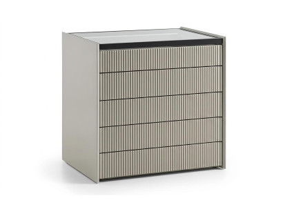 Kommode Modern Beige Edel Luxus Design Schubladenkommode Glas