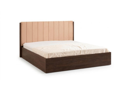 Braunes Designer moderner Stil Bett mit Kopfteil Schlafzimmermöbel