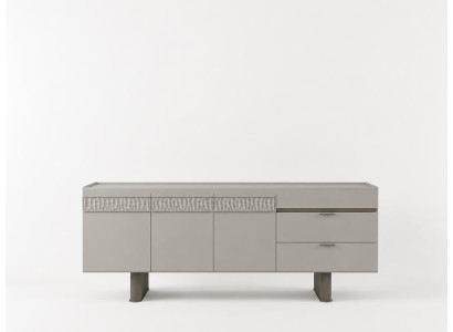 Moderne Kommode Beige mit Türen und Schubladen Wohnzimmer