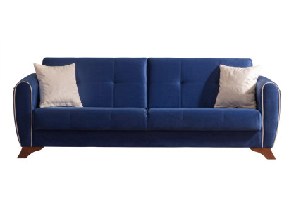 Blaues modernes 3-Sitzer-Sofa Stoffsofa Designer Wohnzimmer