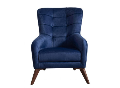 Blauer Stoffsessel moderner Sessel Design Wohnzimmermöbel  Arbeitszimmer