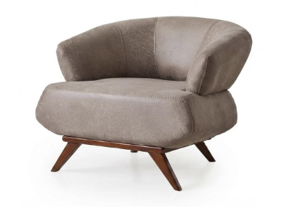 Sessel Moderner Stil Grau Luxuriöse Bequem Minimalistisch