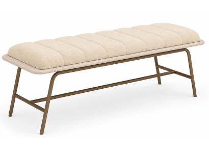 Bettbank Modern Beige Kompakt Dekorativ Elegant Gepolstert Bequem