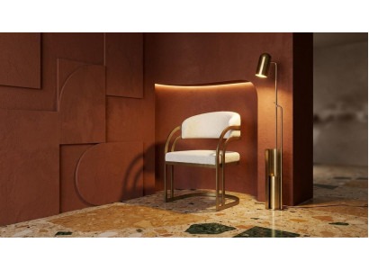 Essstuhl mit Gold Akzenten Modernes Design
