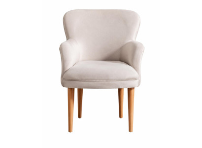 Beiger Stoffsessel Einzelsessel Polstermöbel Designer Wohnzimmermöbel