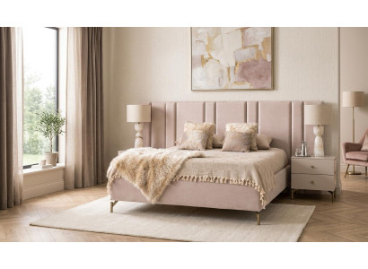 Schlafzimmer Set Bettgestell Stauraum Bettkopfteil 2х Nachttische
