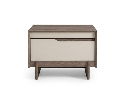 Nachttisch Beige Schlafzimmer Modern Design Holz