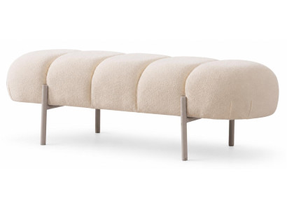 Bettbank Modern Beige Kompakt Elegant Dekorativ Gepolstert Schick