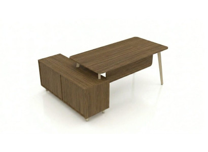 Moderner Schreibtisch Sideboard Holz Büro Braun Computertisch