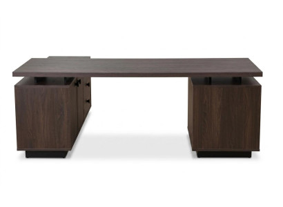 Brauner rechteckiger Schreibtisch mit Schubladen Holztisch moderner Stil