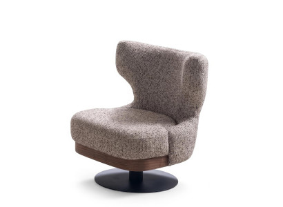 Sessel Drehsessel Modern Braun Edel Luxus Design Polster Wohnzimmer