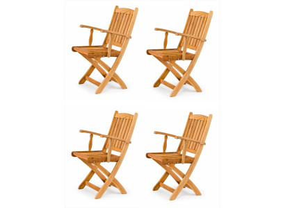 Modern Gartenstuhl  Natur Holz Klappbar Komfortabel Praktisch Outdoor