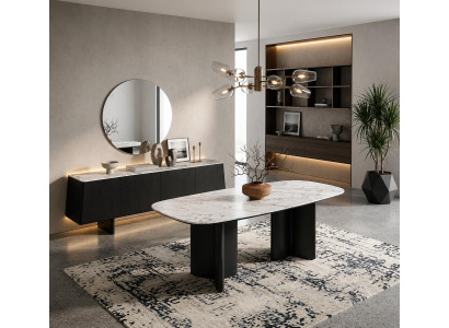 Hochwertiges Esszimmer-Set mit Esstisch und Sideboard