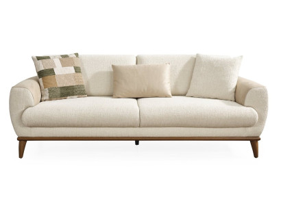 Sofa 3-Sitzer Moderner Stil Weiß Bequem Schick Polstergarn Luxuriöse