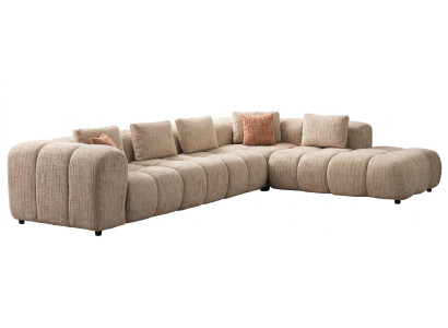 Beiges L-förmiges Ecksofa modulares Sofa  Polstersofa  Wohnzimmermöbel